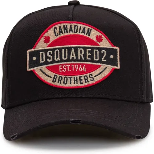 Caps, male, , Size: ONE SIZE Baseball Cap with Curved Visor - Dsquared2 - Modalova