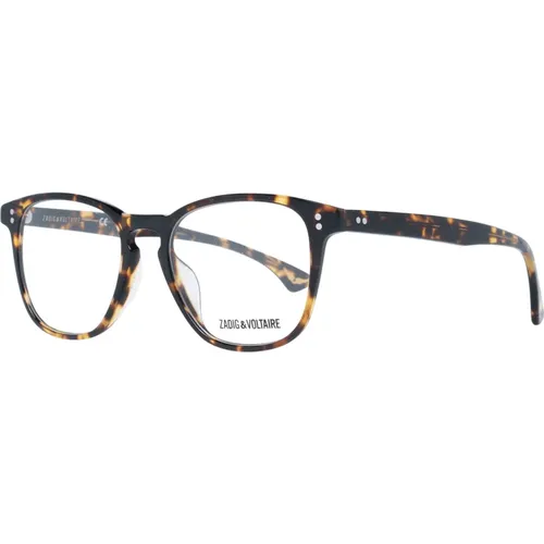 Braune Herren Rechteckige Optische Brillen , Herren, Größe: ONE Size - Zadig & Voltaire - Modalova