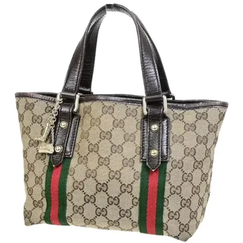 Pre-owned Tote Bags, female, , Size: ONE SIZE Pre-owned Canvas gucci-bags - Gucci Vintage - Modalova