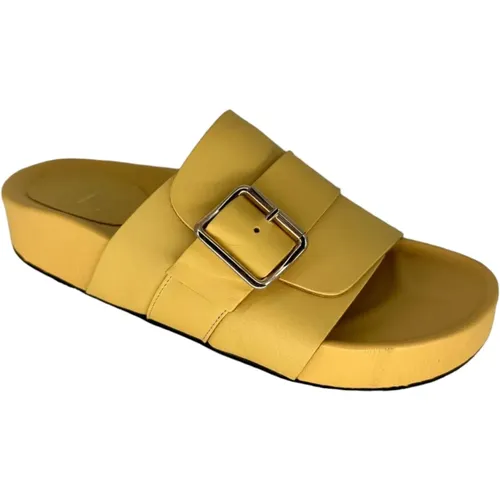 Leather Sandal with Adjustable Band , female, Sizes: 4 UK - ATP Atelier - Modalova