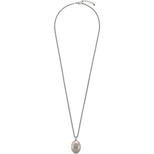 Antique Silver Br Pendant Necklace , male, Sizes: ONE SIZE - alexander mcqueen - Modalova