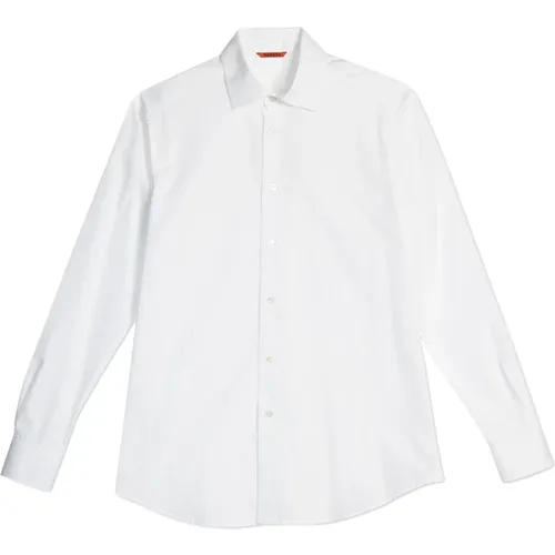 Weißes Surian Hemd mit Knopfleiste vorne und abgerundetem Saum - Barena Venezia - Modalova