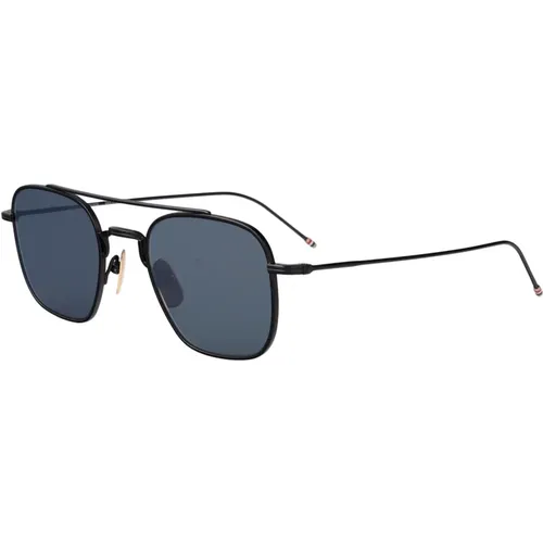 Sunglasses, unisex, , Size: 50 MM Titanium Squared Aviator Sunglasses - Thom Browne - Modalova
