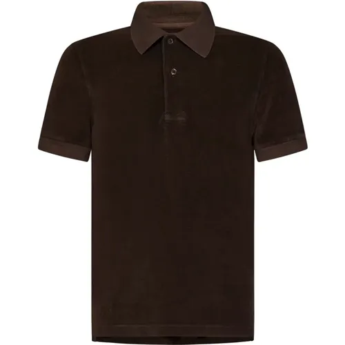 Polo Shirt with Logo Embroidery , male, Sizes: S - Tom Ford - Modalova