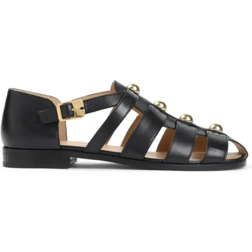 Flat Sandals, male, , Size: 8 US Fisherman Studshield Sandals - Valentino Garavani - Modalova