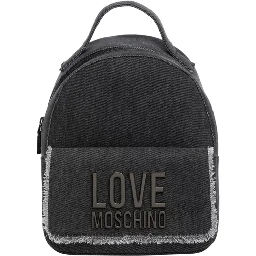 Metal Logo Rucksack , Damen, Größe: ONE Size - Love Moschino - Modalova