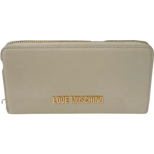 Geldbörse mit Reißverschluss und Münz- / Kartenschlitzen - Love Moschino - Modalova