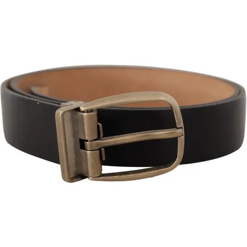 Belts, male, , Size: 85 CM Vintage Metal Buckle Belt - Dolce & Gabbana - Modalova