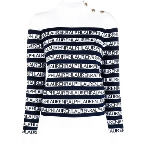 Weißer Langarm-Pullover-Sweatshirt , Damen, Größe: XL - Ralph Lauren - Modalova