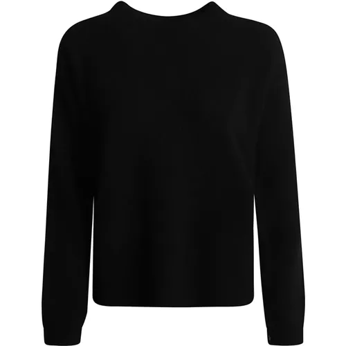 Schwarzer Gestrickter Crew Neck Sweatshirt , Damen, Größe: 2XS - Federica Tosi - Modalova