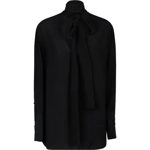 Elegante Schwarze Seidenbluse - Givenchy - Modalova