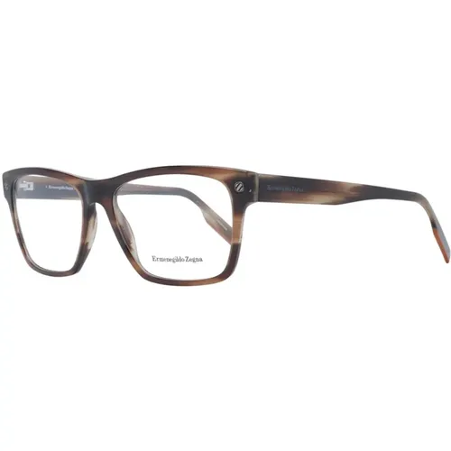 Glasses, male, , Size: ONE SIZE Rectangle Optical Frames - Ermenegildo Zegna - Modalova