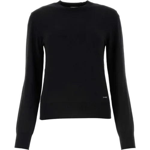 Schwarzer Baumwollpullover , Damen, Größe: XS - Dsquared2 - Modalova