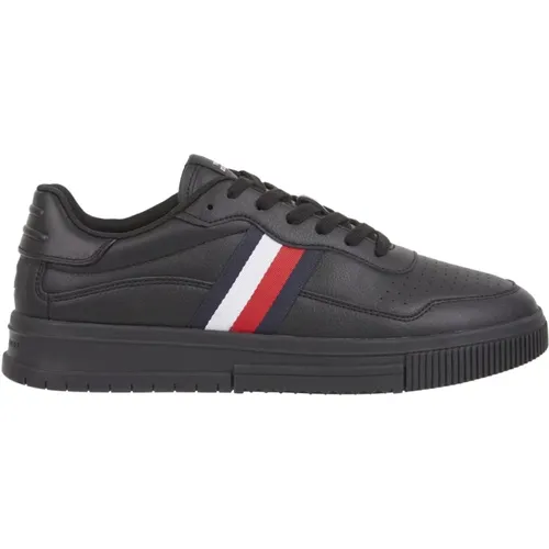 Gestreifte Sportschuhe , Herren, Größe: 41 EU - Tommy Hilfiger - Modalova