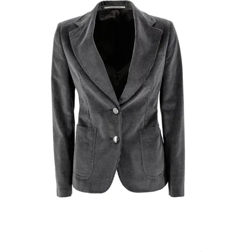 Blazers, female, , Size: M Jackets Anthracite - Tagliatore - Modalova