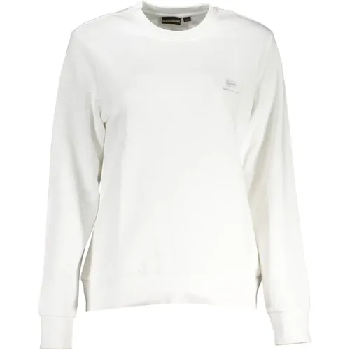 Bestickter weißer Pullover , Damen, Größe: XS - Napapijri - Modalova