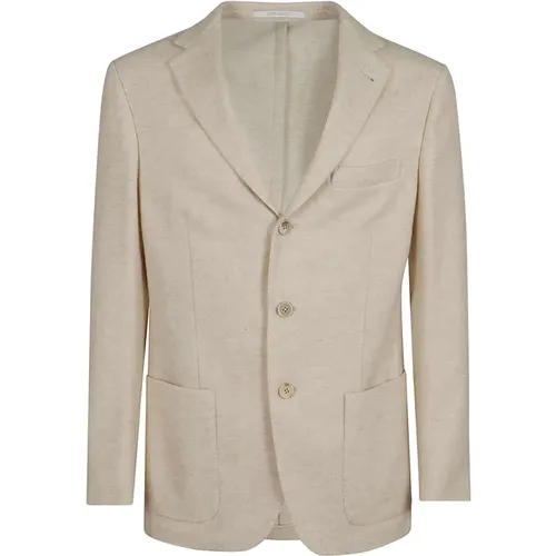 Blazers, male, , Size: XL Luxurious Wool Cashmere Blazer Nude - Eleventy - Modalova