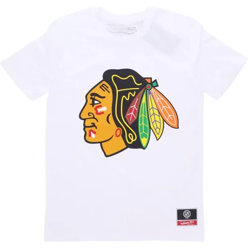 T-Shirts, male, , Size: S NHL Team Logo Tee Chibla - Mitchell & Ness - Modalova