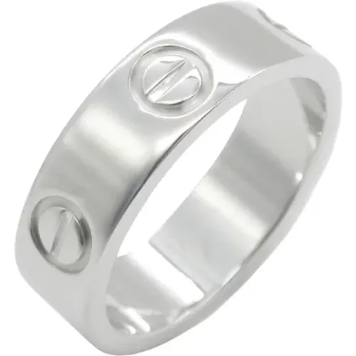 Pre-owned Jewellery, female, , Size: ONE SIZE Pre-owned White Gold rings - Cartier Vintage - Modalova