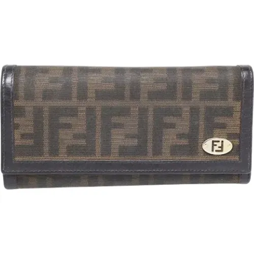 Pre-owned Wallets, female, , Size: ONE SIZE Pre-owned Canvas wallets - Fendi Vintage - Modalova