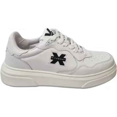 Weiße Ledersneakers mit seitlichem Logo , Herren, Größe: 45 EU - John Richmond - Modalova