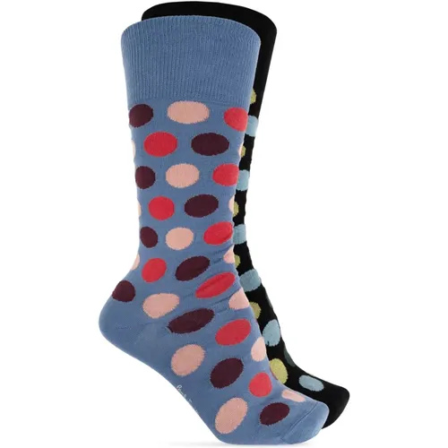 Socks, male, , Size: ONE SIZE Cotton two-pack socks - Paul Smith - Modalova