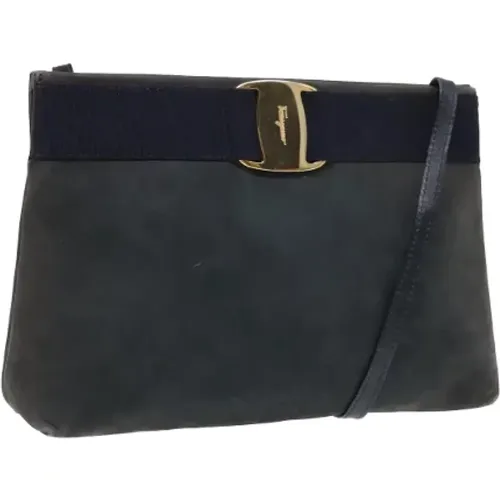 Pre-owned Cross Body Bags, female, , Size: ONE SIZE Pre-owned Suede shoulder-bags - Salvatore Ferragamo Pre-owned - Modalova