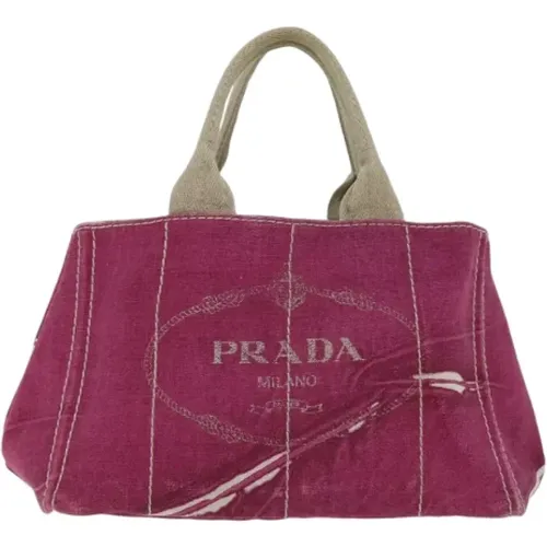 Pre-owned Tote Bags, female, , Size: ONE SIZE Pre-owned Canvas prada-bags - Prada Vintage - Modalova