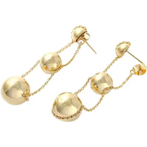 Pre-owned Jewellery, female, , Size: ONE SIZE Pre-owned Gold earrings - Tiffany & Co. Pre-owned - Modalova