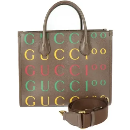 Pre-owned Leather Gucci Cabas Bag , female, Sizes: ONE SIZE - Gucci Vintage - Modalova