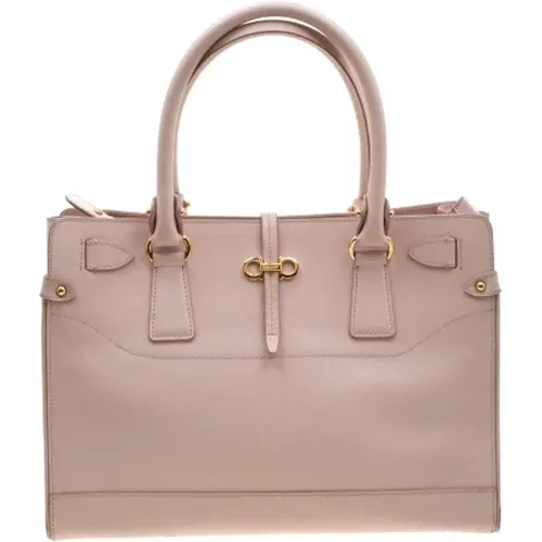 Pre-owned Tote Bags, female, , Size: ONE SIZE Pre-owned Leather totes - Salvatore Ferragamo Pre-owned - Modalova