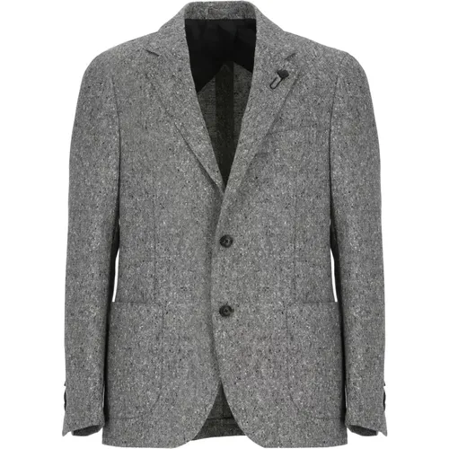 Graue Woll-Peak-Lapel-Jacke Lardini - Lardini - Modalova