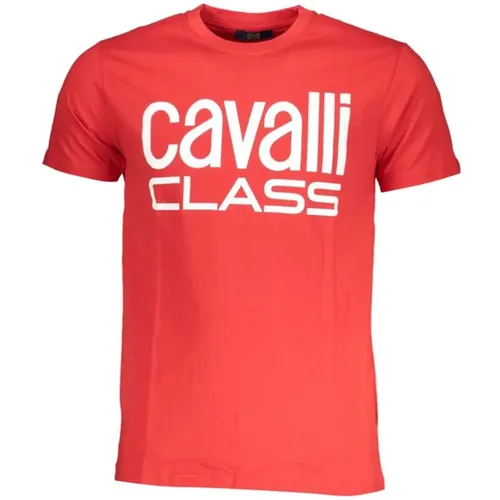 Druck Logo Rundhals T-Shirt - Cavalli Class - Modalova