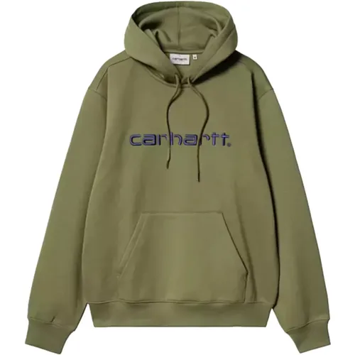 Hoodies, male, , Size: L Hooded Sweatshirt Capulet Aura - Carhartt WIP - Modalova