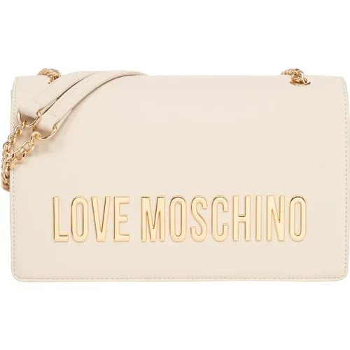 Shoulder Bags, female, , Size: ONE SIZE Adjustable Strap Shoulder Bag with Magnet Closure - Love Moschino - Modalova