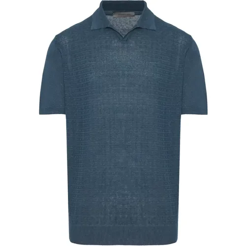 Linen Polo Shirt Made in Italy , male, Sizes: XL - Corneliani - Modalova
