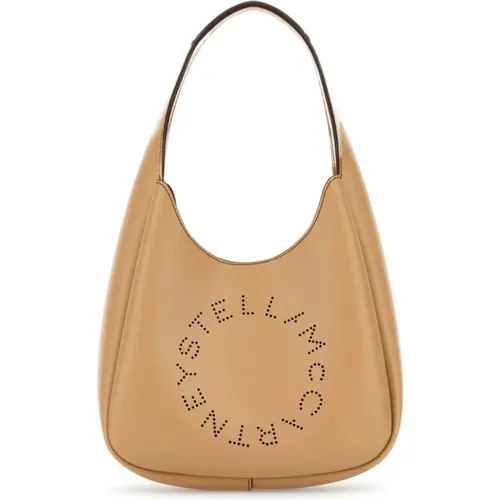 Handbags, female, , Size: ONE SIZE Logo Print Hobo Tote Bag - Stella Mccartney - Modalova