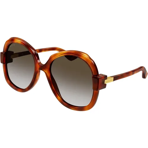 Havana/Brown Shaded Sunglasses,/Grey Shaded Sunglasses, Shaded Sunglasses - Gucci - Modalova