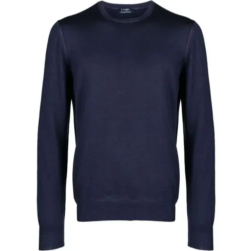 Crew Neck Wool Sweater , male, Sizes: 2XL, 3XL, M, S, L - Barba Napoli - Modalova