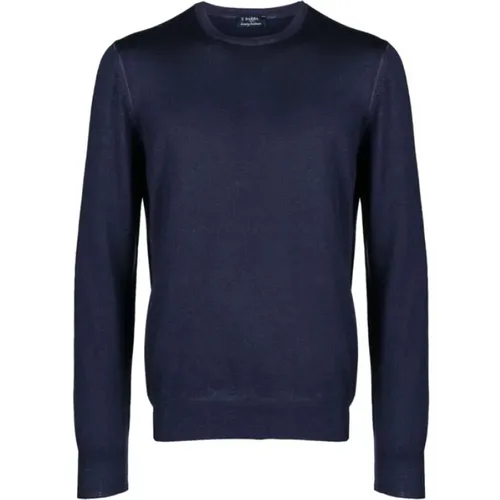 Crew Neck Wool Sweater , male, Sizes: 3XL, M, S, L - Barba Napoli - Modalova