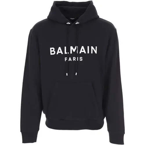 Hoodies, male, , Size: XS Logo Print Sweatshirt - Balmain - Modalova