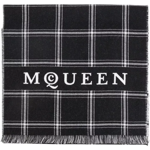 Winter Scarves, male, , Size: ONE SIZE Wool scarf - alexander mcqueen - Modalova