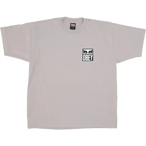 T-Shirts, male, , Size: XL Silver Eyes Icon Mens T-Shirt - Obey - Modalova