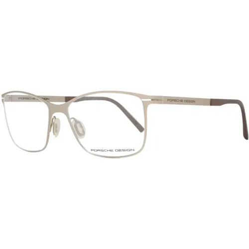 Glasses, female, , Size: ONE SIZE Gold Women Optical Frames Rectangle Style - Porsche Design - Modalova