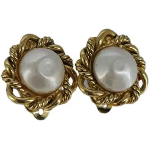 Pre-owned Jewellery, female, , Size: ONE SIZE Pre-owned Metal earrings - Chanel Vintage - Modalova