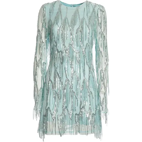 Ice Mini Dress Sequins Fringes , female, Sizes: S, M - Rotate Birger Christensen - Modalova