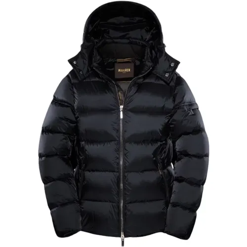 Down Jackets, male, , Size: L Boudin Quilted Goose Down Bomber Jacket - Moorer - Modalova