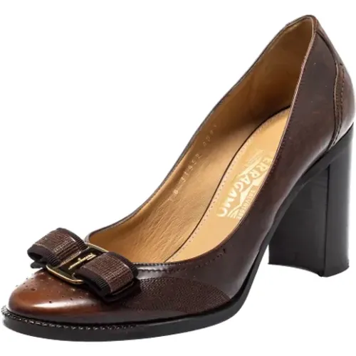 Pre-owned Pumps, female, , Size: 8 US Pre-owned Leather heels - Salvatore Ferragamo Pre-owned - Modalova