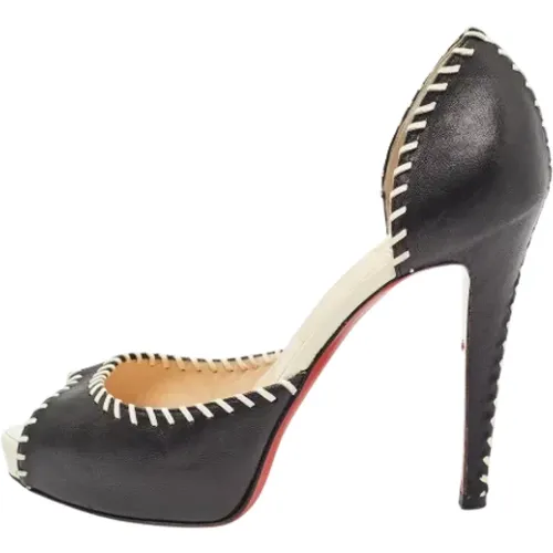 Pre-owned Sandals, female, , Size: 7 1/2 US Pre-owned Leather heels - Christian Louboutin Pre-owned - Modalova