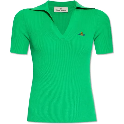 Polo shirt with logo , female, Sizes: M, L - Vivienne Westwood - Modalova